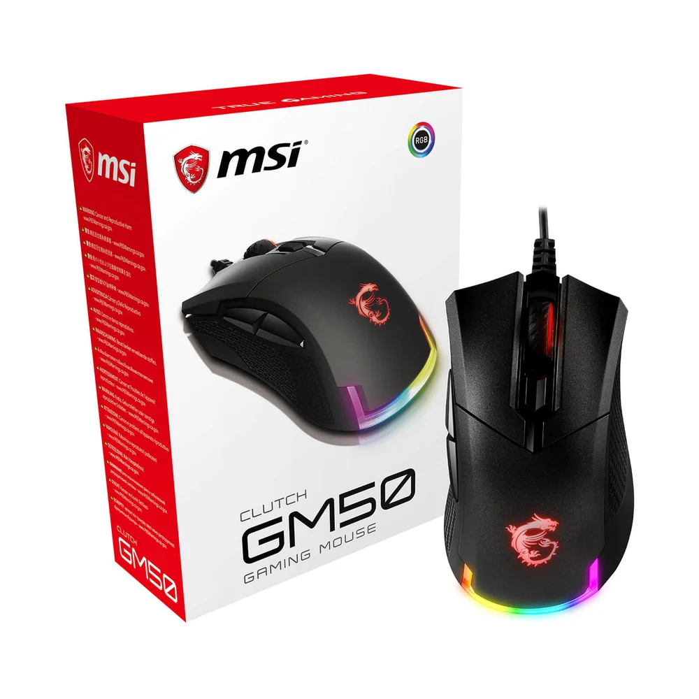 MSI Clutch GM50 RGB Optical FPS Gaming Mouse Image 1