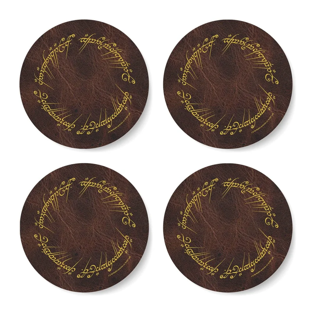 Lord Of The Rings Elvish Script Coaster Set Image 1