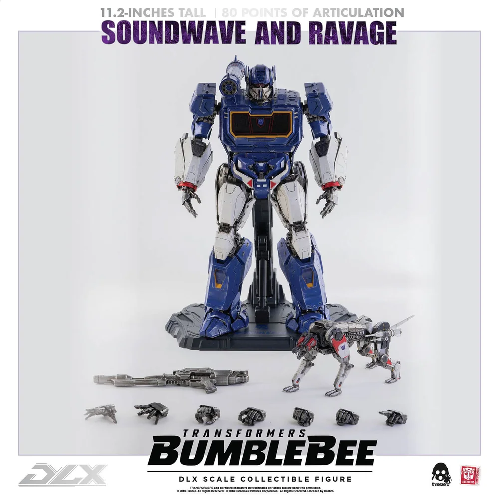 ThreeZero Transformers: Bumblebee DLX Scale Collectible Figure - Soundwave And Ravage Image 1