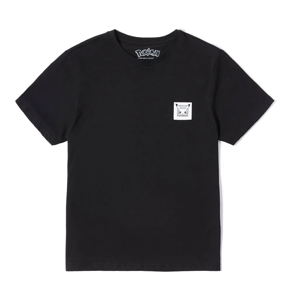 Pokémon Pikachu Patch Unisex T-Shirt - Black - S Image 1