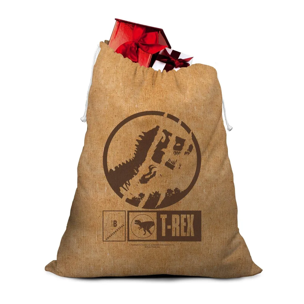 Jurassic Park Hessian Santa Sack Image 1
