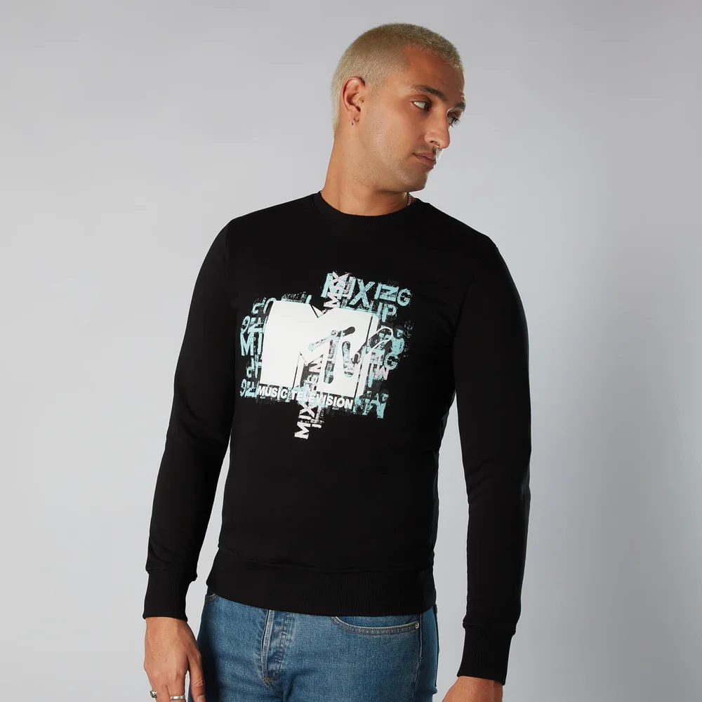 MTV Typography Sweatshirt - Black - S Image 1