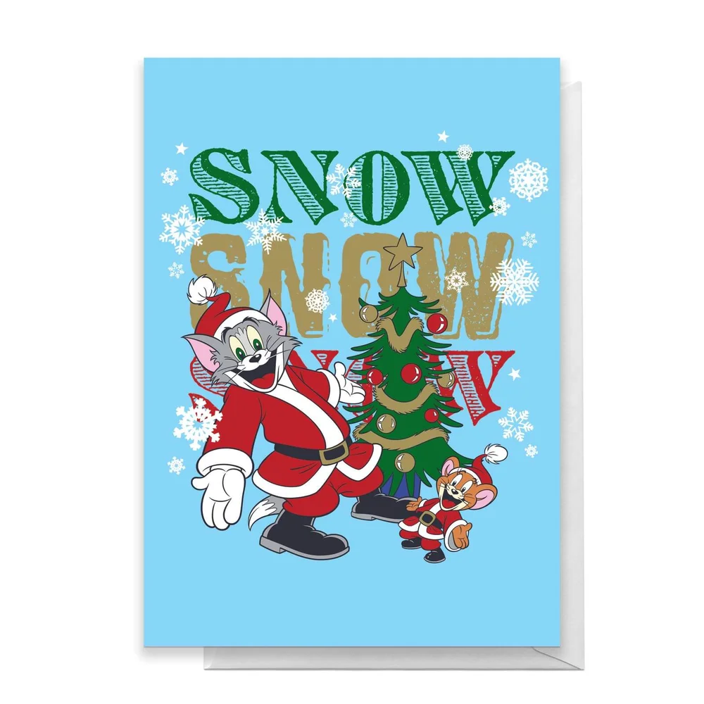 Tom And Jerry Snow Snow Snow Greetings Card - Giant Card Image 1