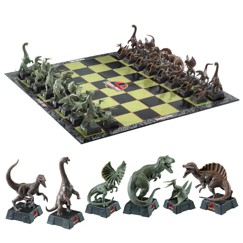 The Noble Collection Jurassic Park Chess Set Image 1