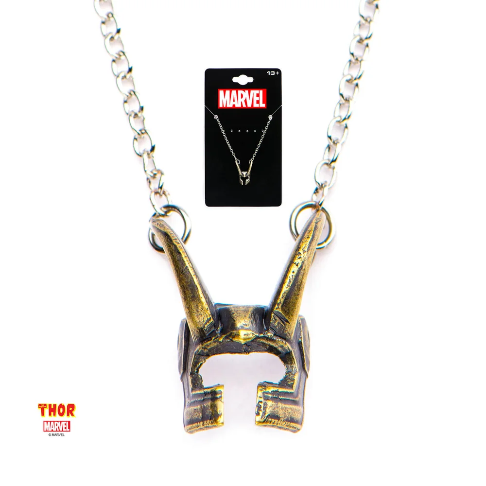Marvel Loki Helmet Pendant Necklace Image 1