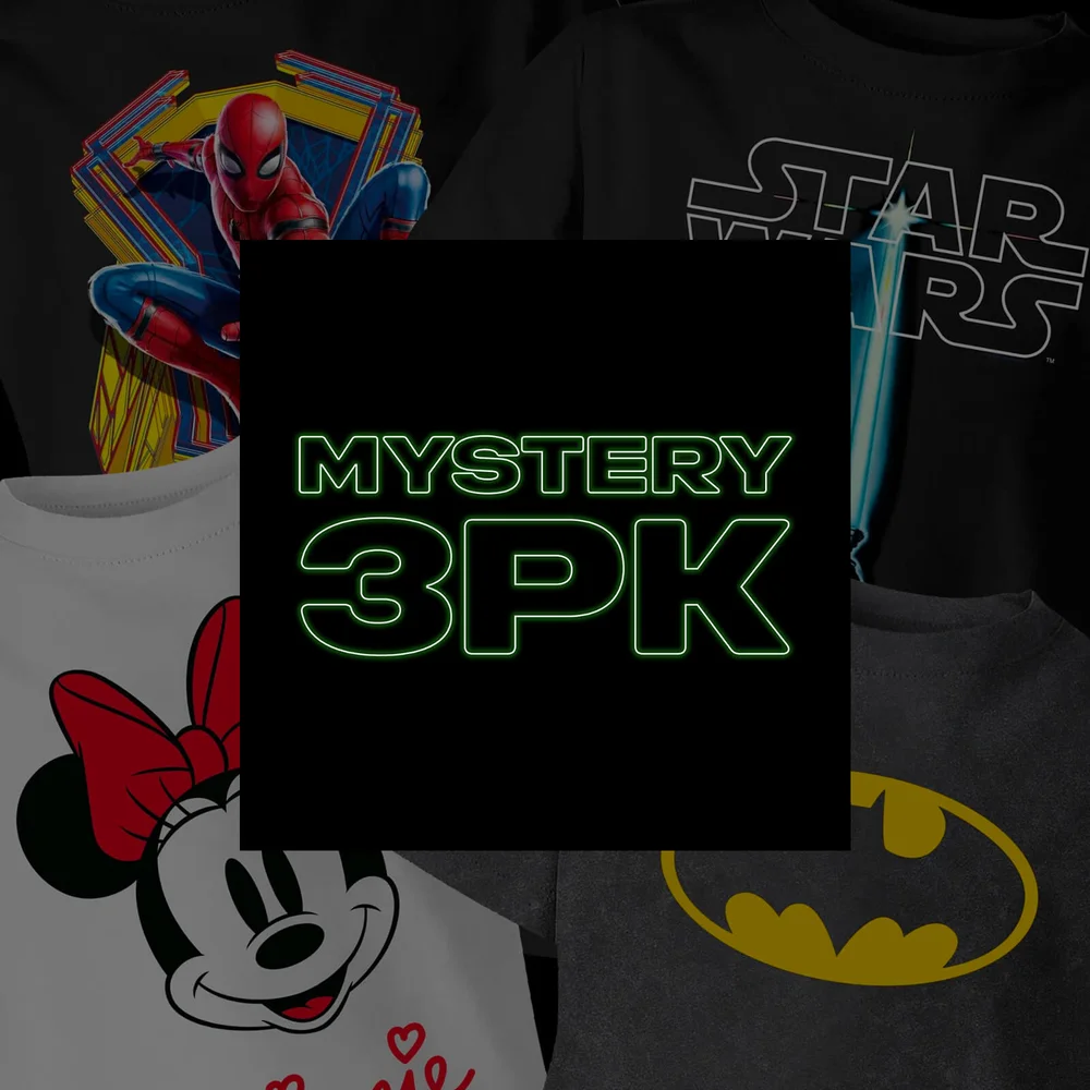Girls' Mystery 3 Pack T-Shirts - Multi - 3-4 Years Image 1