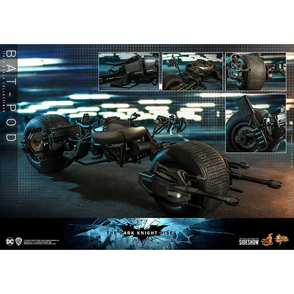 Hot Toys Batman The Dark Knight Rises Movie Masterpiece Action Figure 1/6 Bat-Pod 59 cm Image 1