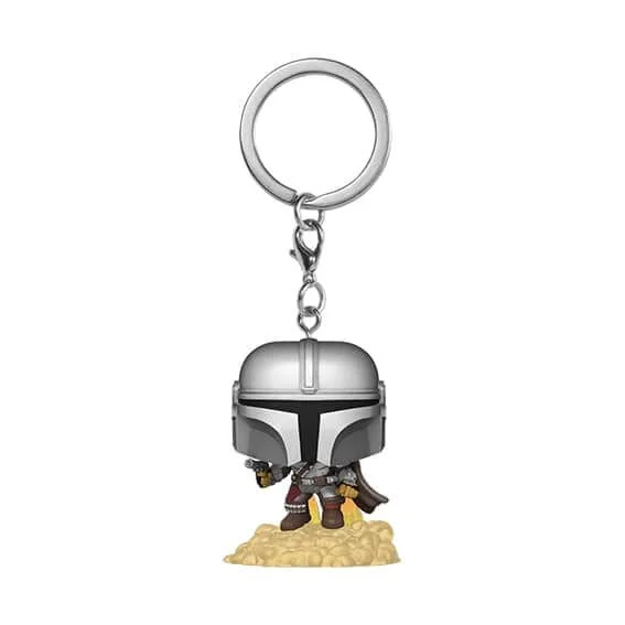 Star Wars The Mandalorian The Mandalorian with Blaster Pop! Keychain Image 1
