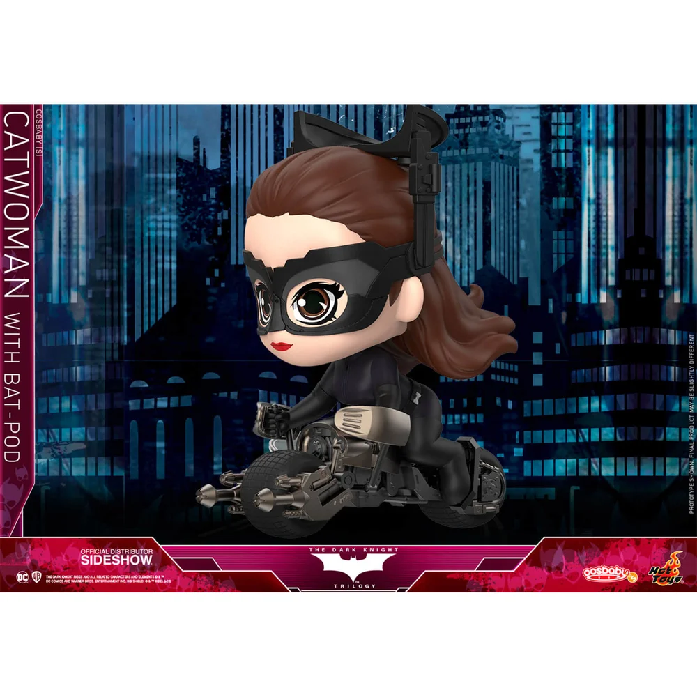Hot Toys Cosbaby DC Comics The Dark Knight Rises (Size S) - Catwoman with Batpod Image 1