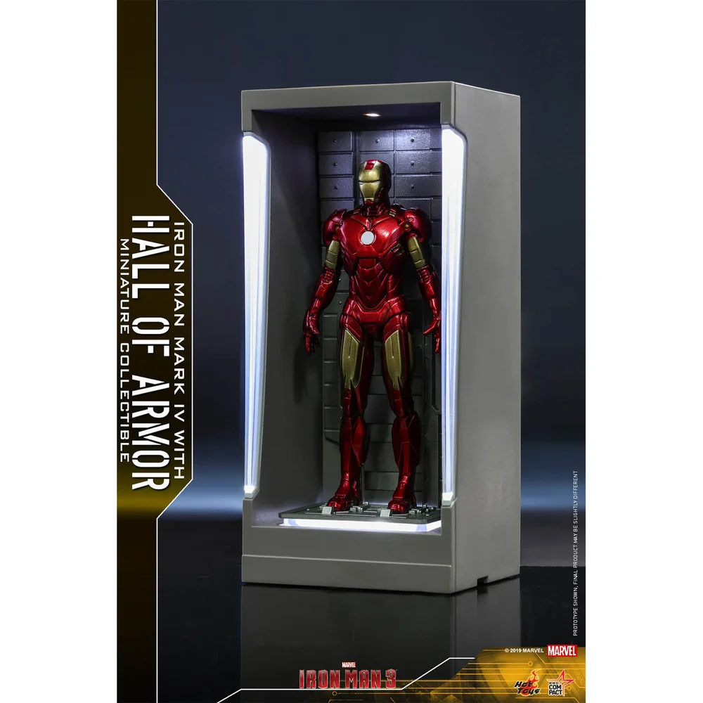 Hot Toys Marvel Miniature Figure: Iron Man 3 - Iron Man Mark 4 (with Hall of Armor) Image 1