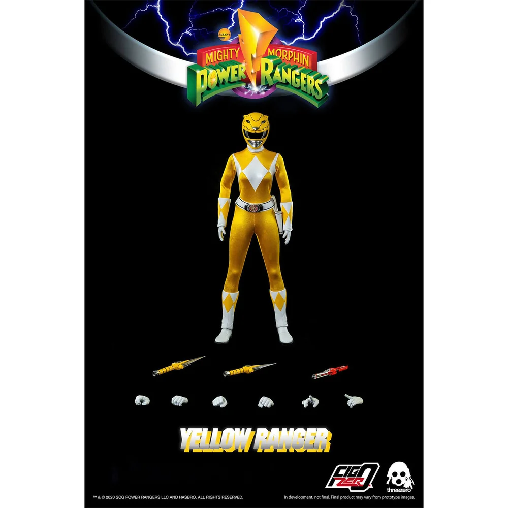 ThreeZero Power Rangers Yellow Ranger 1:6 Scale Figure Image 1