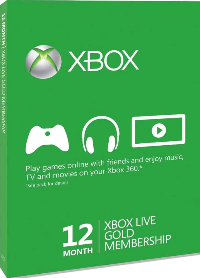 Xbox Live 12 month Gold Membership Card Image 1