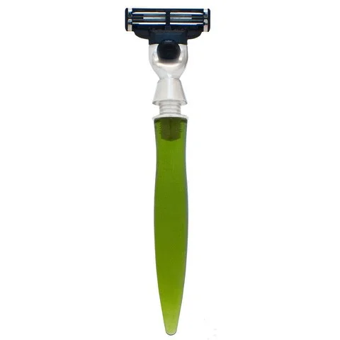 eShave 3 Blade Razor Plastic Handle Green - Nickel Image 1