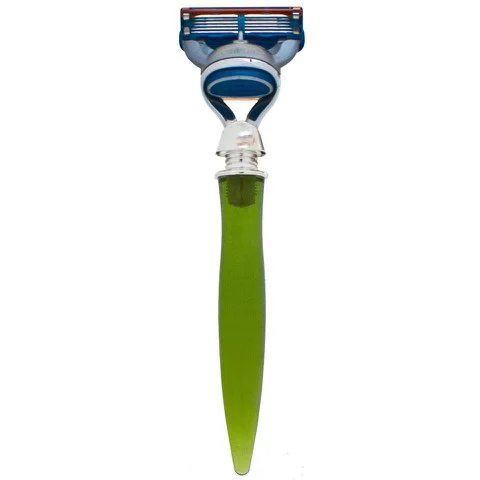 eShave 5 Blade Razor Plastic Handle Green - Nickel Image 1