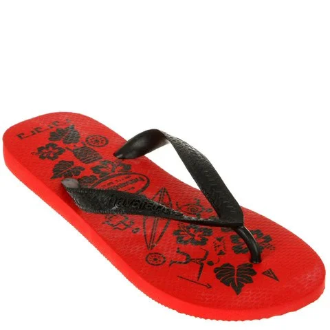 Havaianas Alamoana Flip Flops - Red - 11/12 - Red Image 1