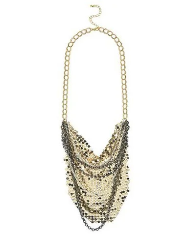 French Connection Chainmail Row Bib Collar - Gold Image 1