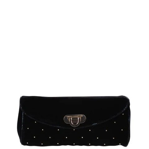 French Connection Velvet Stud Clutch Image 1