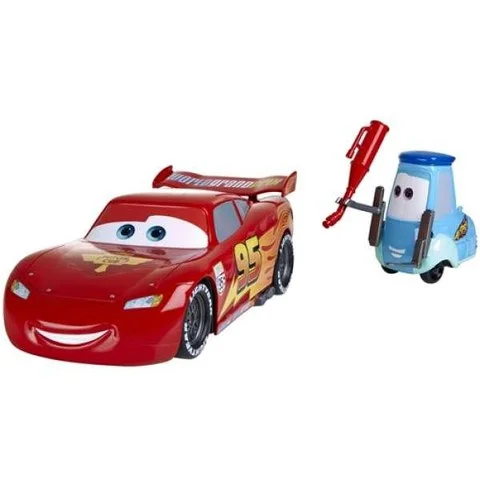 Cars 2 - Gas Up and Go Guido/Lightning McQueen Playset Image 1
