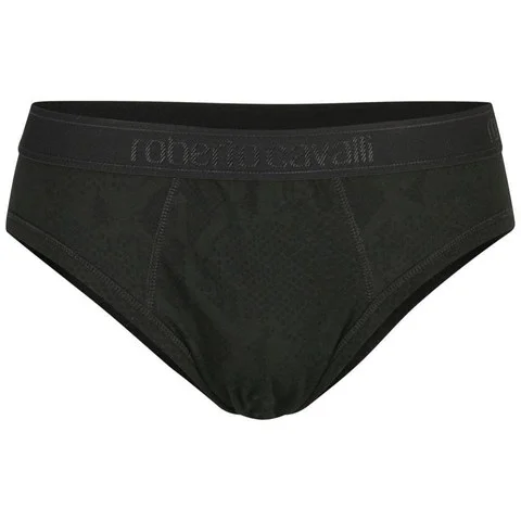 Roberto Cavalli Men's Snake Brief - Black - XS - Black Image 1