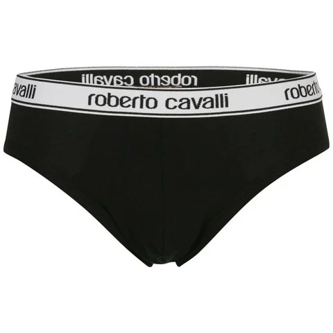 Roberto Cavalli Men's Monochrome Brief - Black - XXS - Black Image 1