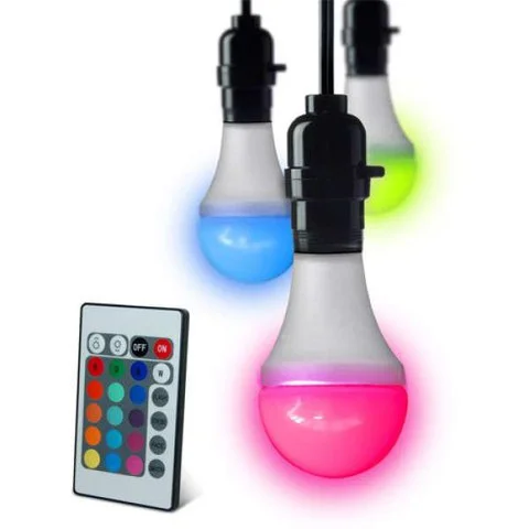 LED Bulb Screw Fit with Remote Control - New Image 1