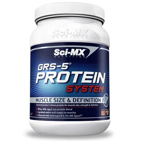 Sci-MX GRS-5 Protein System - 1kg - Tub - Chocolate Image 1