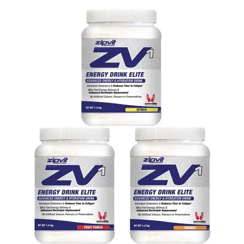 ZipVit ZV1 Energy Drink Elite - 1.4kg Tub - 1.4kg - Tub - Lemon Image 1