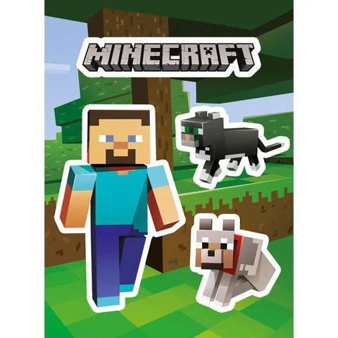 Minecraft Steve and Pets - Vinyl Sticker Pack Image 1