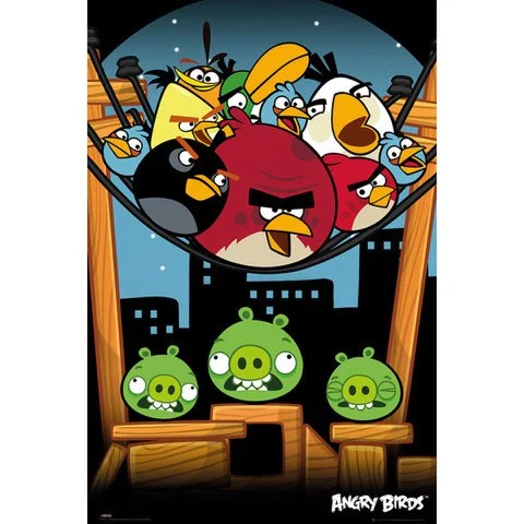 Angry Birds On A Wire - Maxi Poster - 61 x 91.5cm Image 1