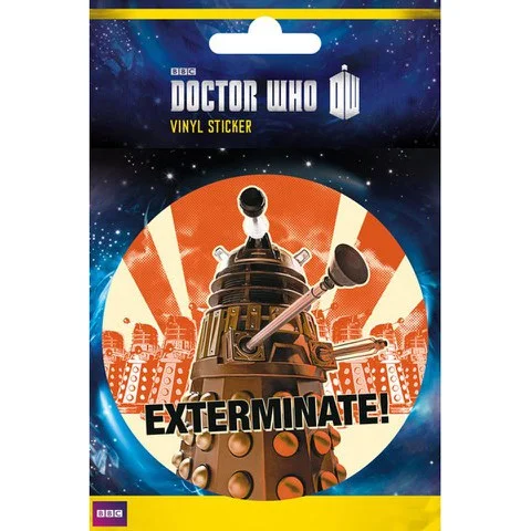 Doctor Who Dalek Exterminate - Vinyl Sticker - 10 x 15cm Image 1