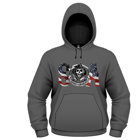 Sons of Anarchy Hoody - Flag - S - Grey Image 1