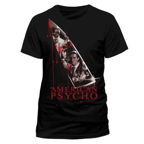 American Psycho Men's T-Shirt Bloody Knife - S - Black Image 1