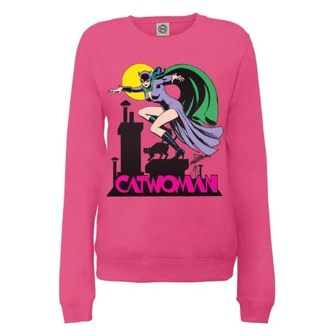 DC Comics Sweatshirt Catwoman - Pink - S - Pink Image 1