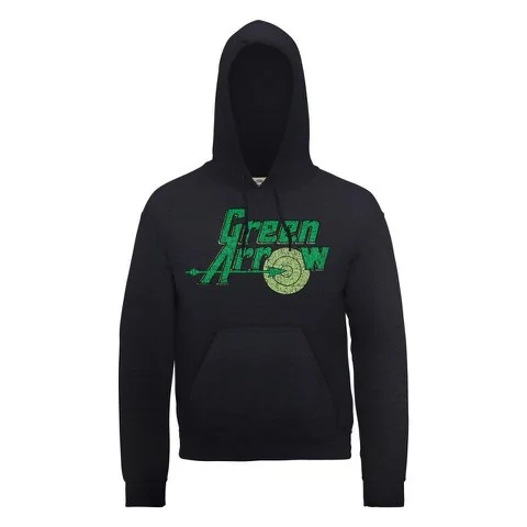 DC Comics Hoody Green Arrow Logo - Black - S - Black Image 1