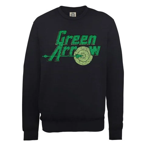 DC Comics Sweatshirt - Green Arrow Logo - Black - S - Black Image 1