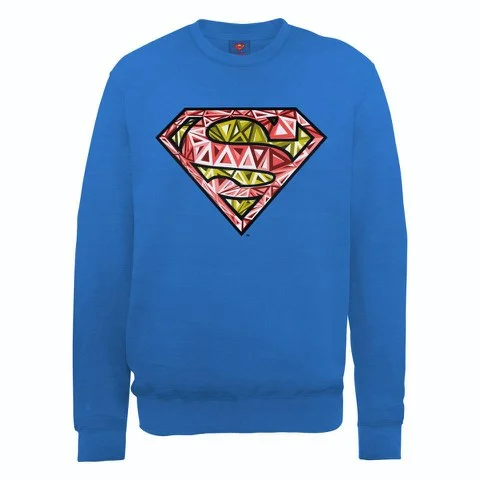 DC Comics Sweatshirt Superman Cells Logo - Royal Blue - S - Blue Image 1