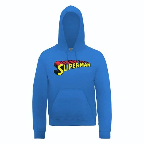 DC Comics Hoody Superman Telescopic Logo - Royal Blue - S - Blue Image 1