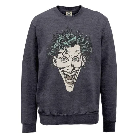DC Comics Sweatshirt The Joker Head - Steel Grey - S - Grey Image 1