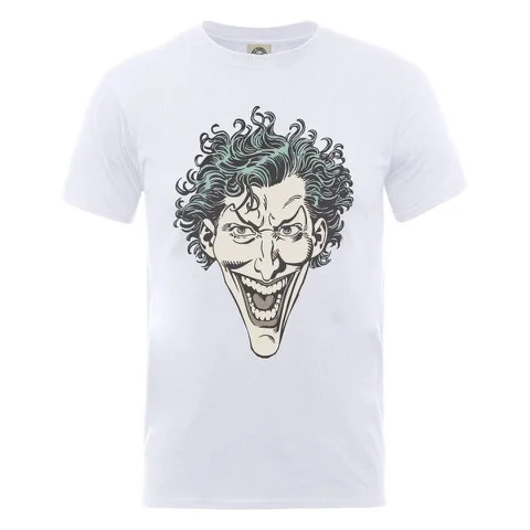 DC Comics Men's T-Shirt The Joker Head - White - S - White Image 1