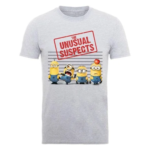Despicable Me 2 Men's T-Shirt Usual Suspects - Heather Grey - S - Grey Image 1