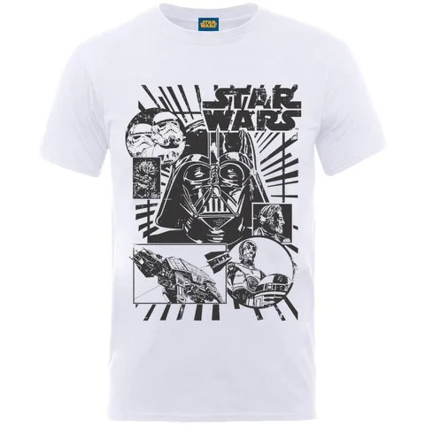 Star Wars Darth Vader & Characters Men's T-Shirt - White - S - White Image 1