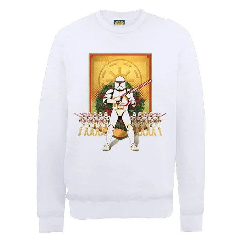 Star Wars Christmas Candy Cane Troopers Sweatshirt - White - S - White Image 1
