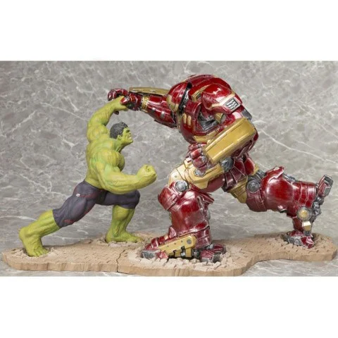 Kotobukiya Marvel Avengers Age of Ultron Iron Man Hulkbuster And Hulk ArtFX+ Statue Set Image 1