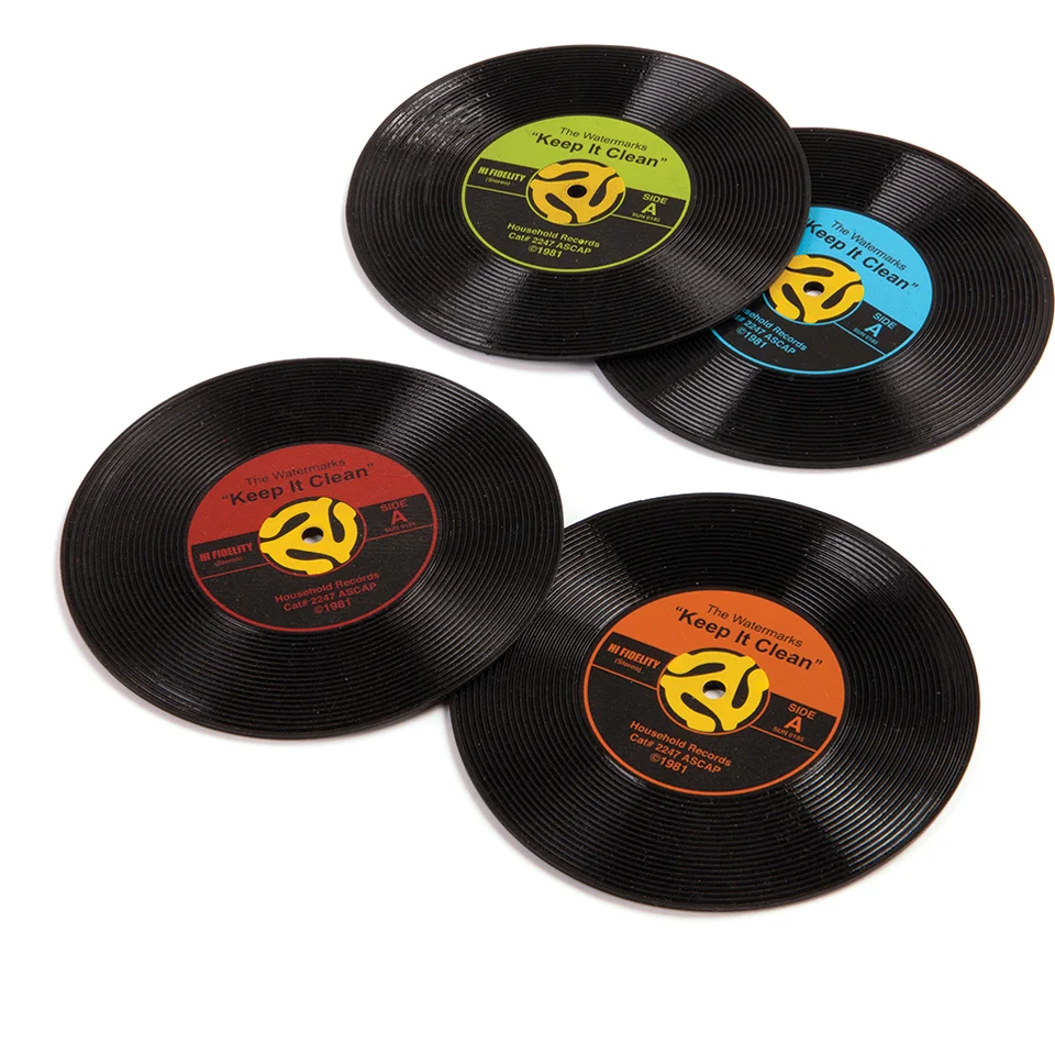 Vinyl Record Coasters Image 1
