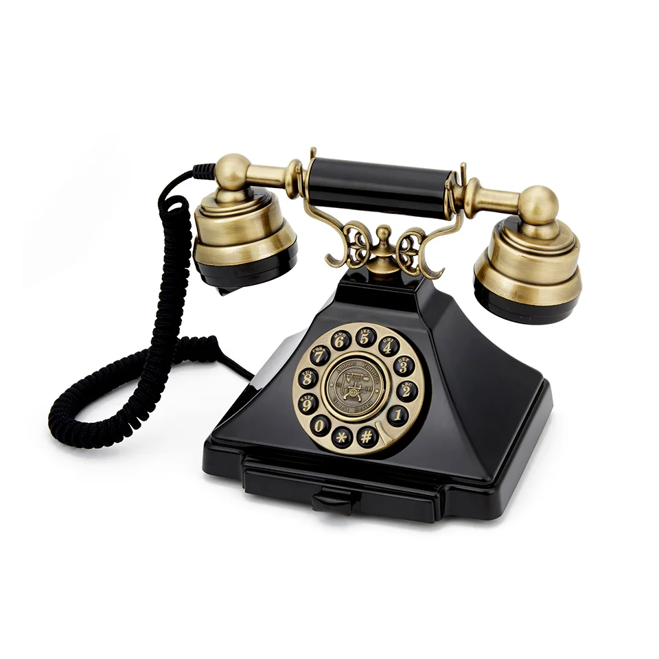 GPO Retro Duke Telephone with Push Button Dial - Black Image 1