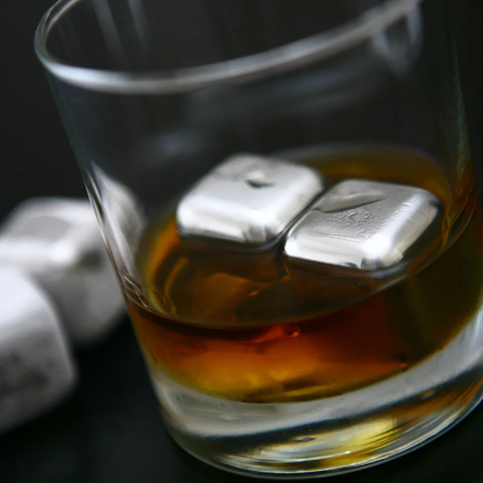 SPARQ Stainless Steel Whisky Cubes (Set of 4) Image 1