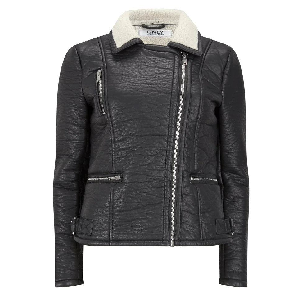 ONLY Women's Biker Jacket - Black - XS/UK 4 - Black Image 1