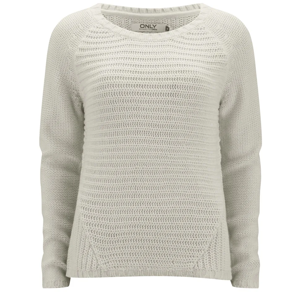 ONLY Women's Tullalu Jumper - Cloud Dancer - XS - Grey Image 1