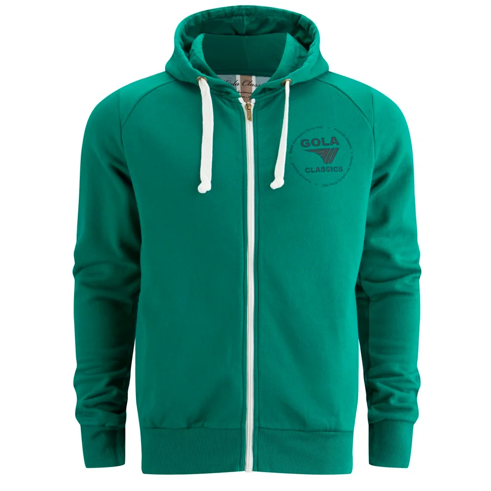 Gola Men's Circle Print Full Zip Hoody - Green - UK S - Green Image 1