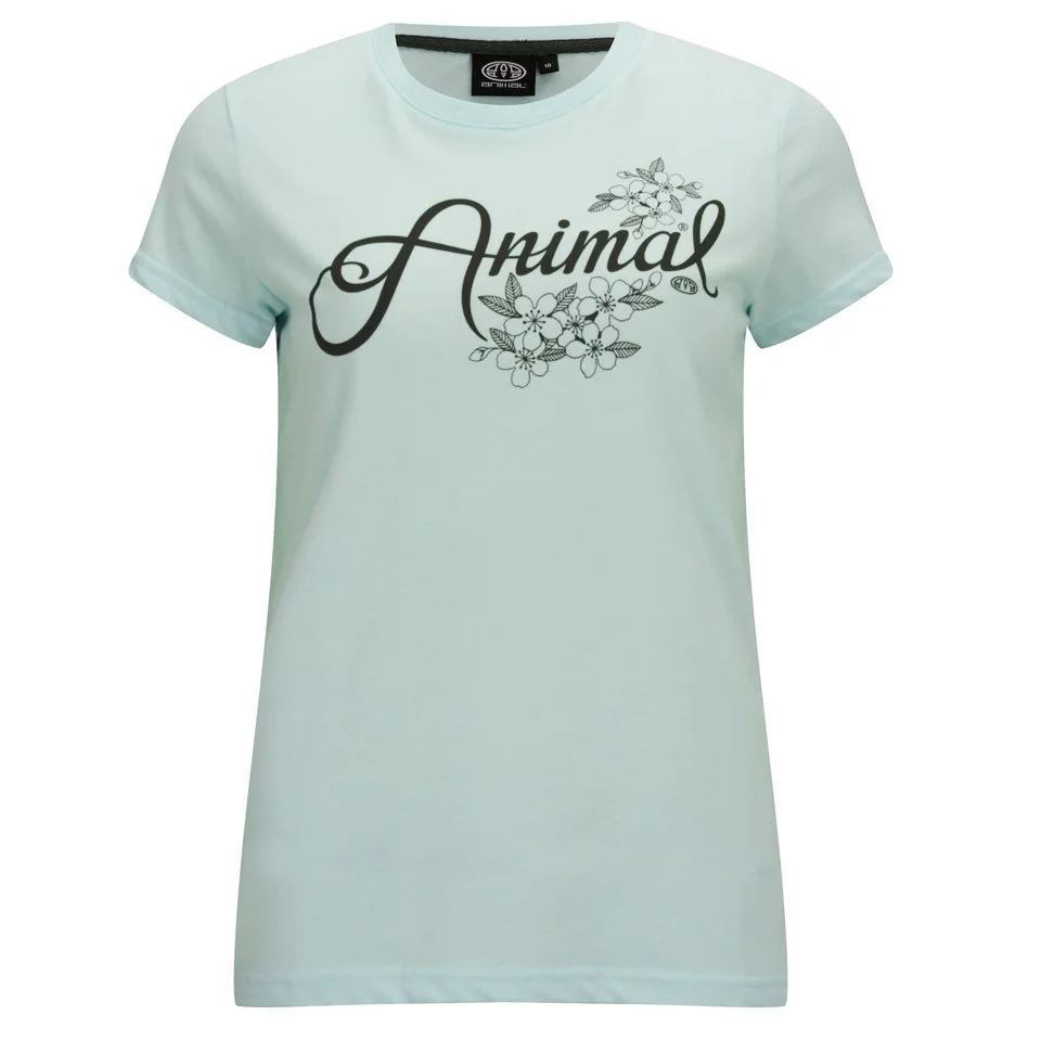 Animal Women's Argentia Graphic T-Shirt - Mint Marl - UK 8 - Green Image 1